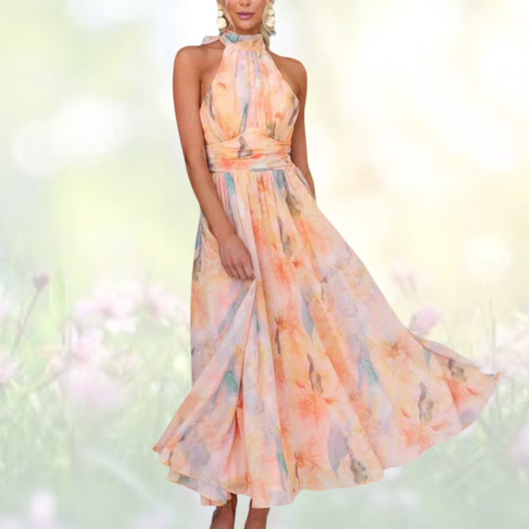 Hailey | Watercolor Maxi Dress