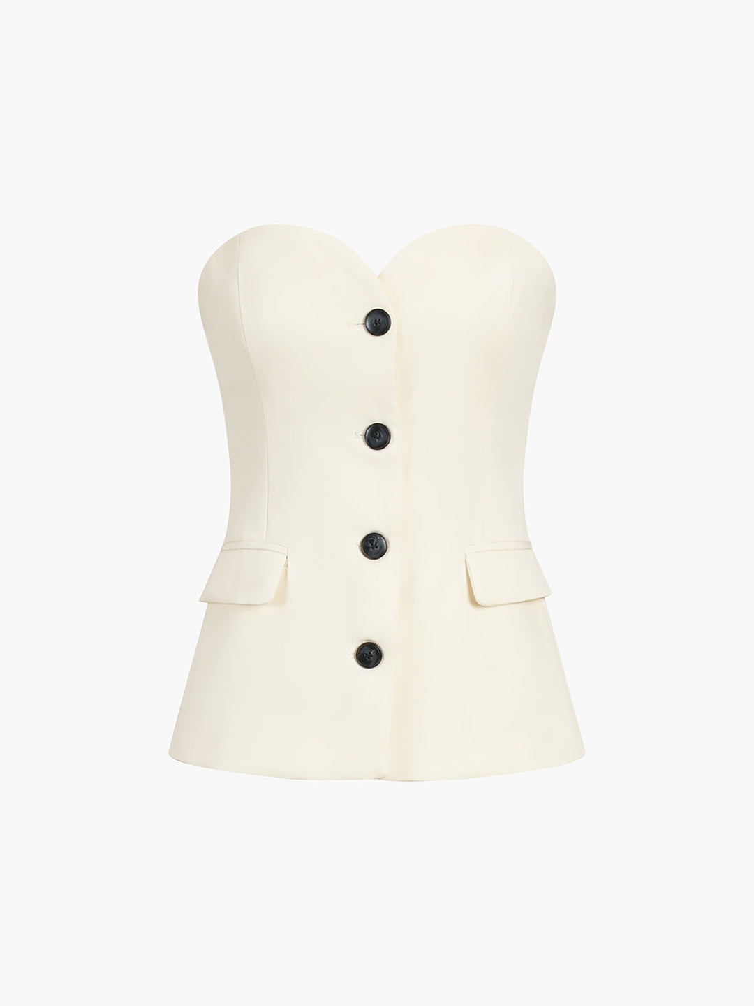 Solid Tube Top With Wide Leg Pants Set