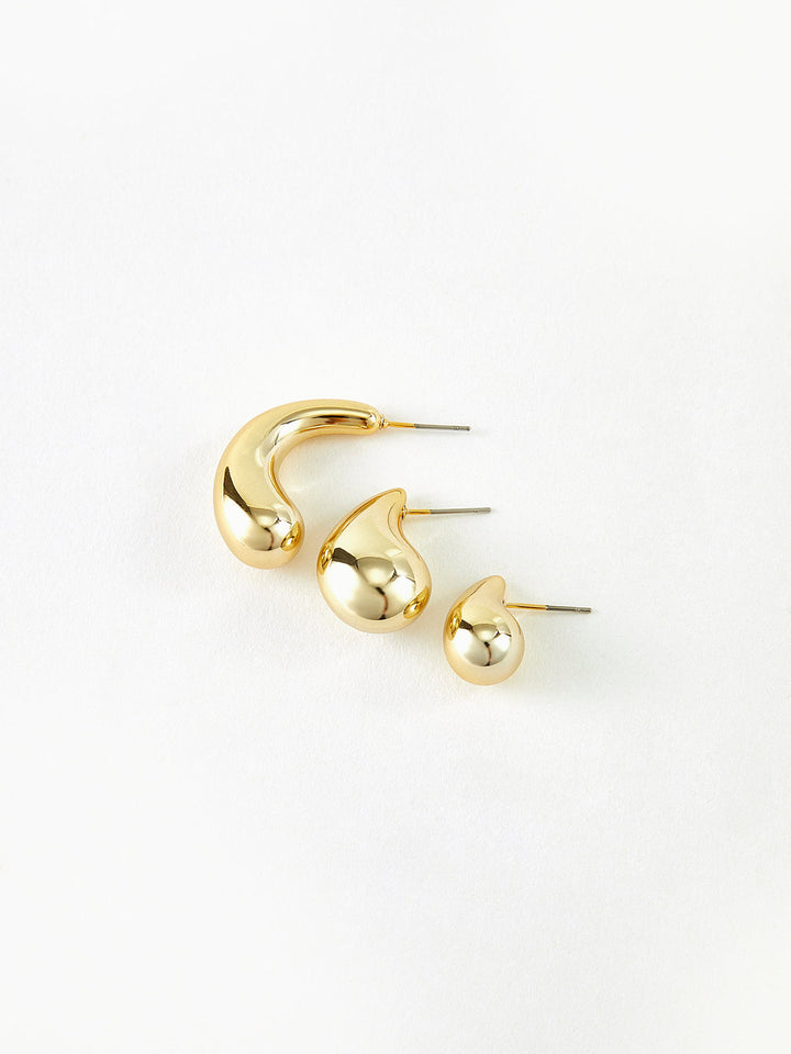 3pcs Water Drop Stud Earrings