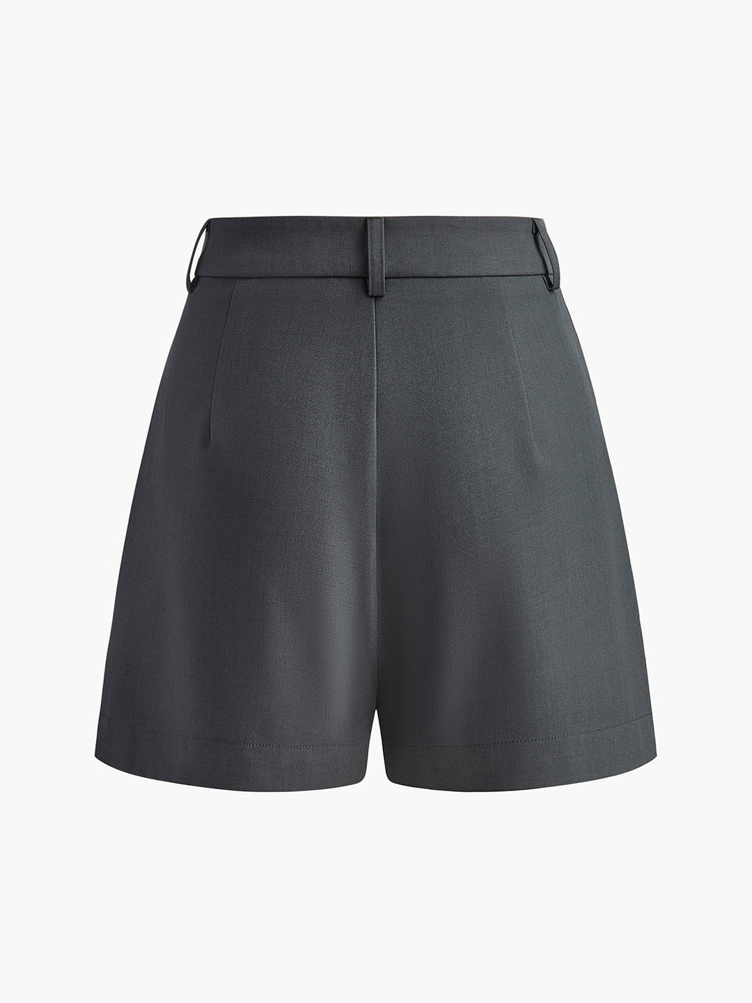 Semi-Sheer Mid-Waist Shorts Without Belt