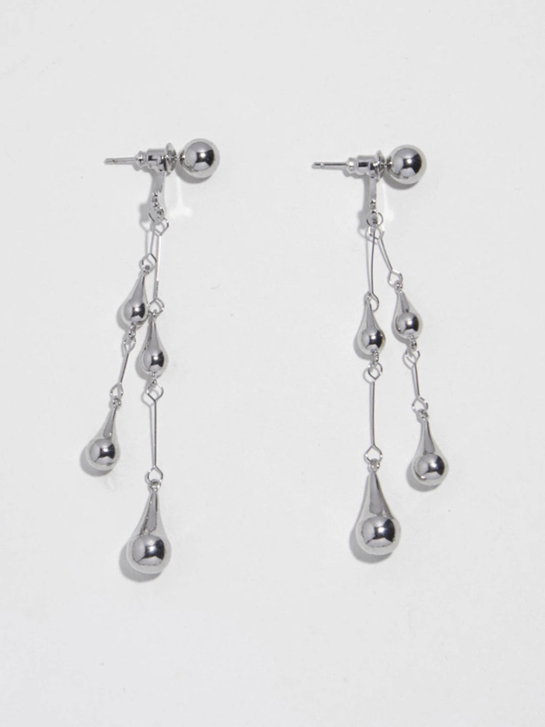 Water Drop Tassel Stud Earrings