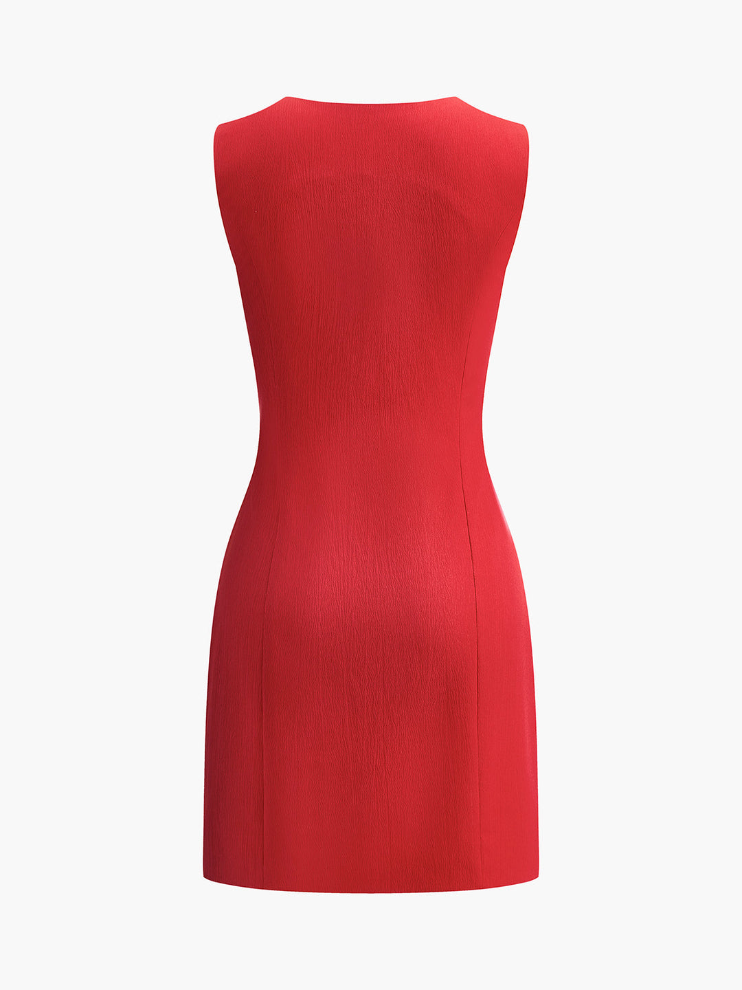 Snug V-Neck Sleeveless Short Dress