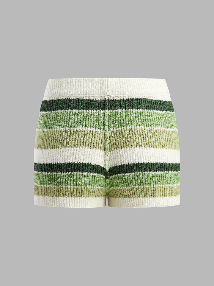 Striped Knit Shorts