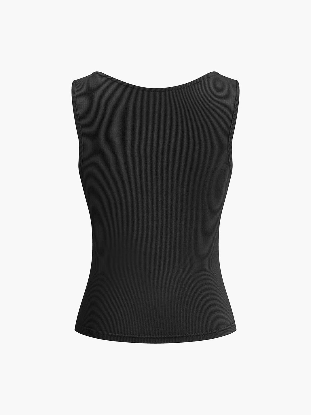 Solid Square Neck Strappy Top
