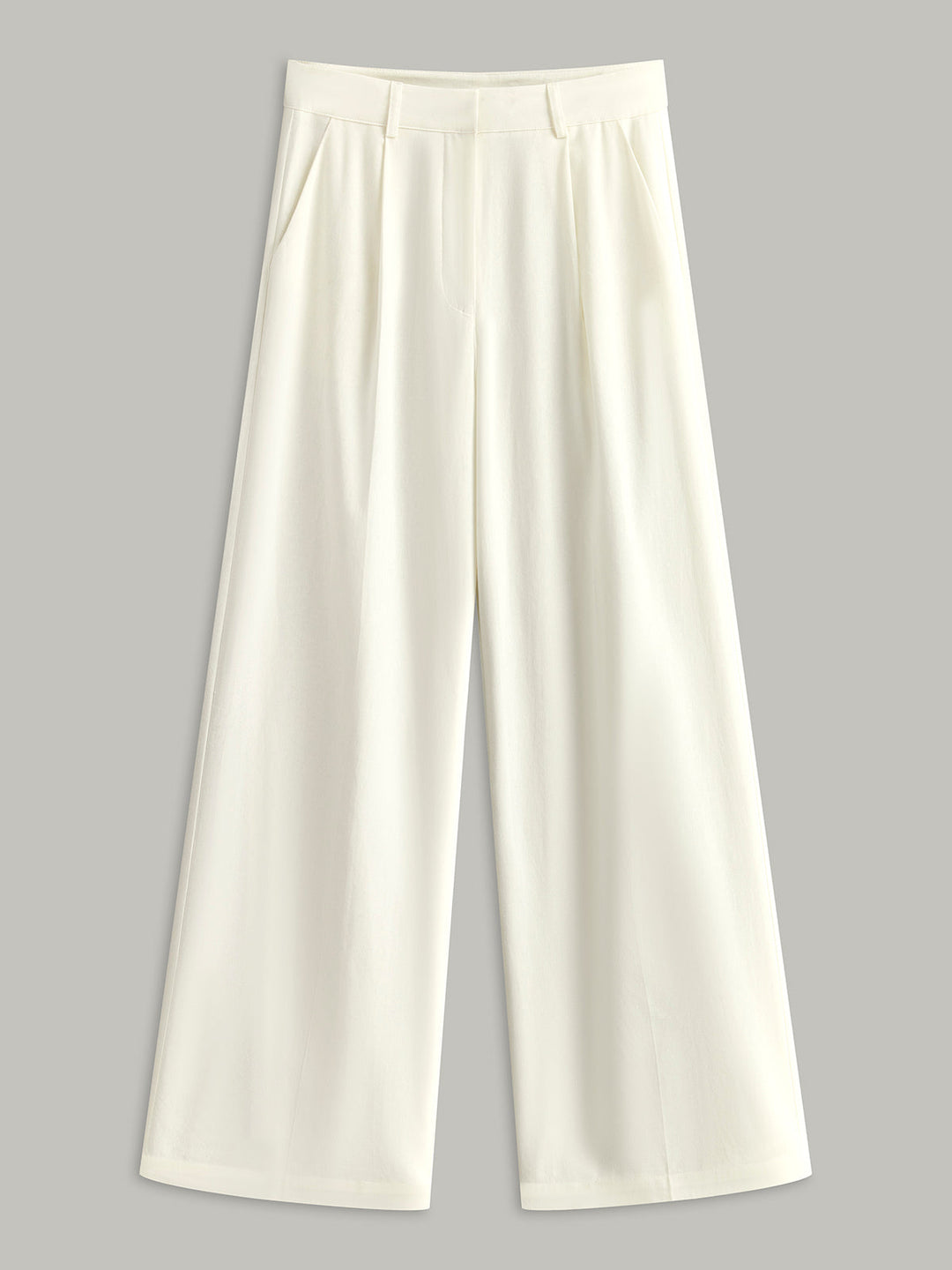 Cotton & Linen High-Waisted Pocketed Pants