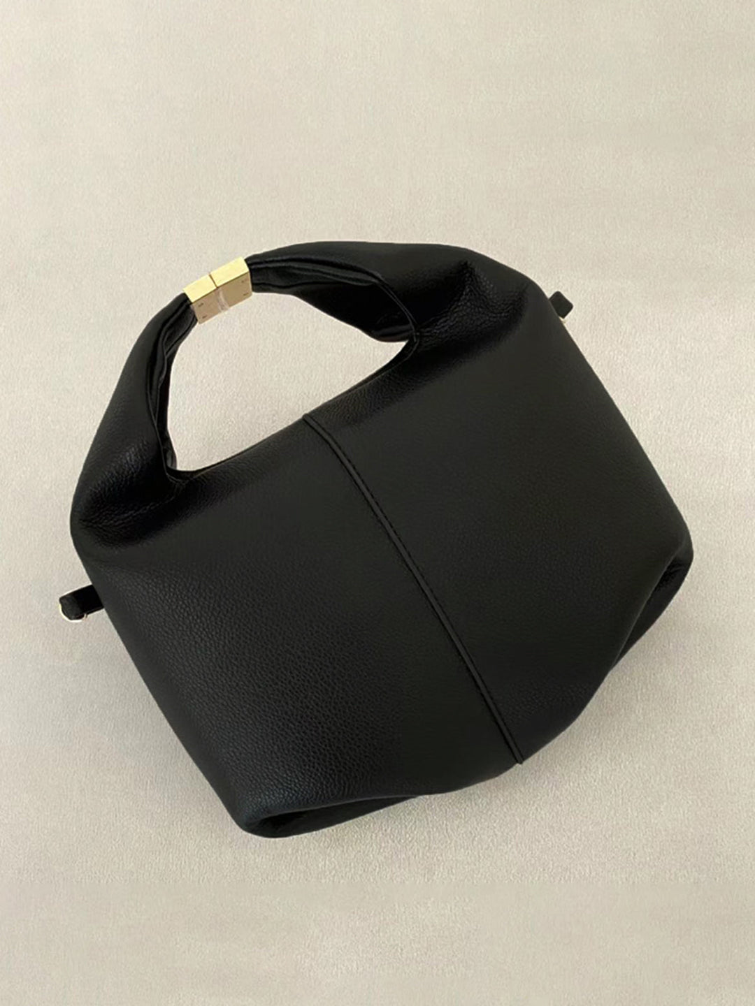Metal-Detail Top Handle Rounded Bag