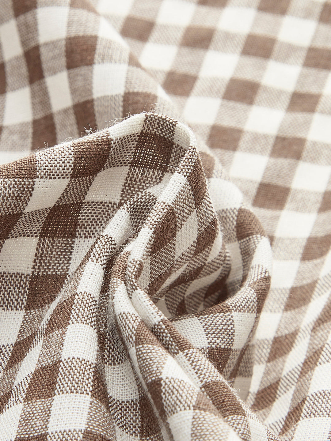 Gingham Tie-Front Peplum Top