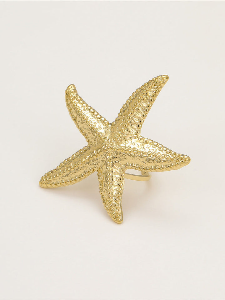 Golden Starfish Ring