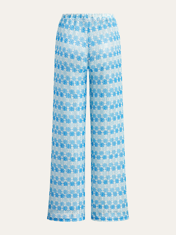 Tie-Back Crochet Halter Pants Set