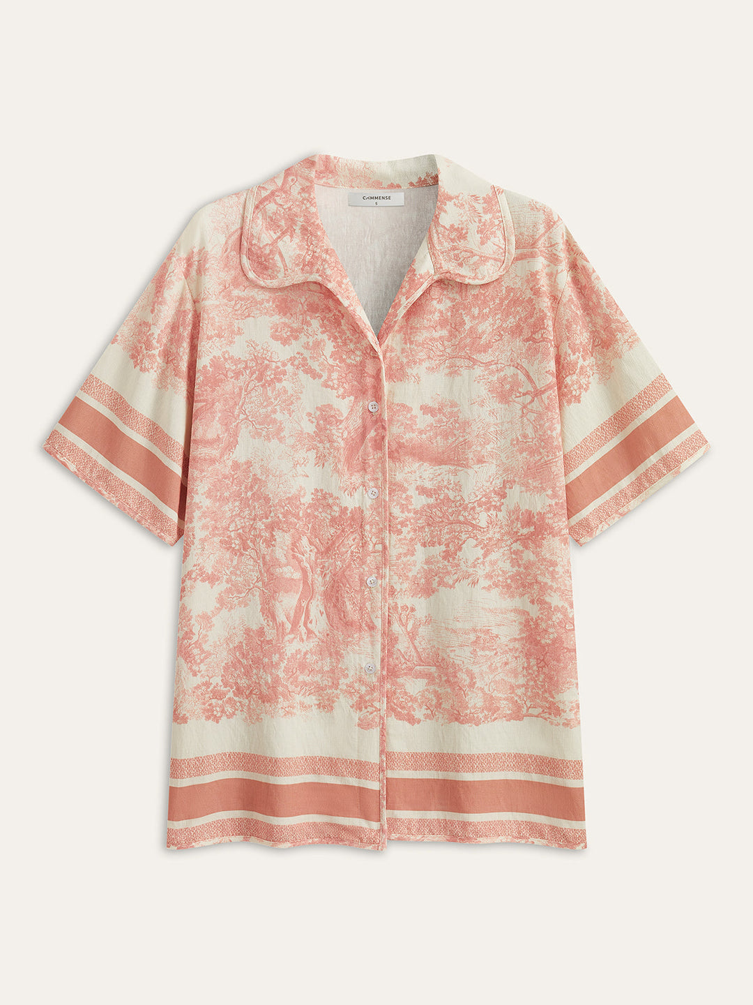 Printed Contrast Trim Shorts Sets