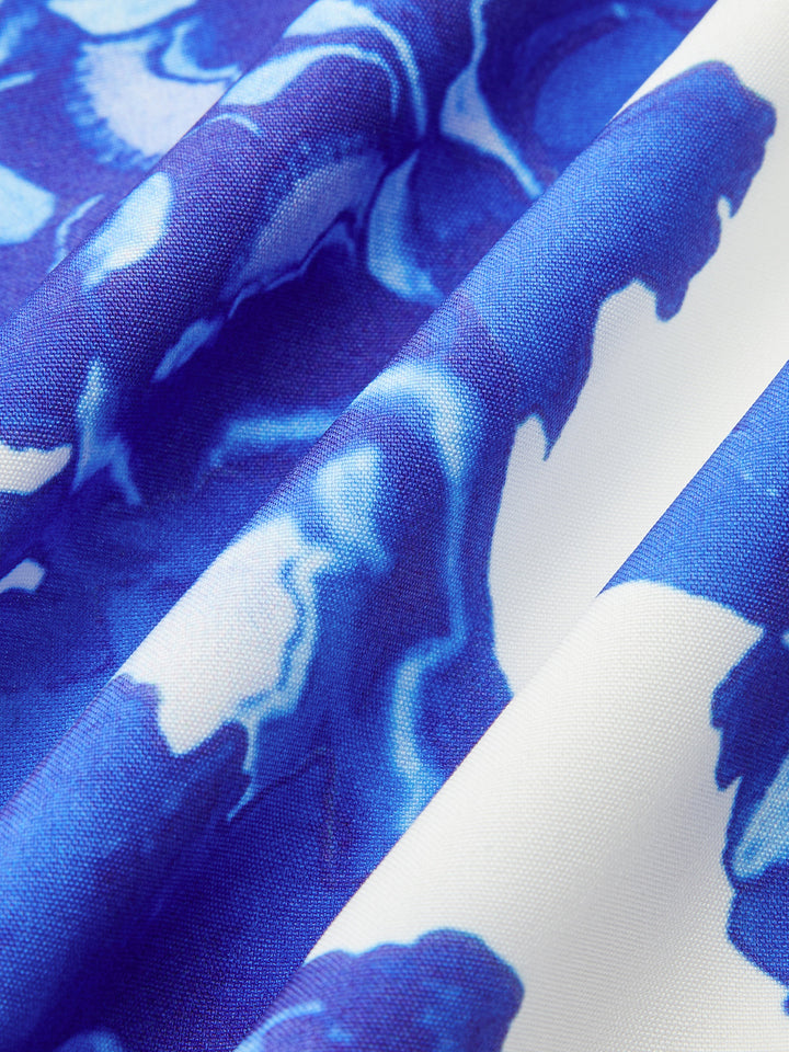 Strapless Floral Print Maxi Dress