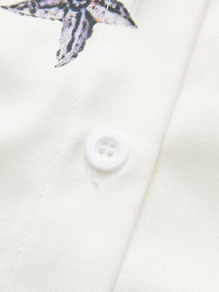 Belted Seashell Print Shorts Set