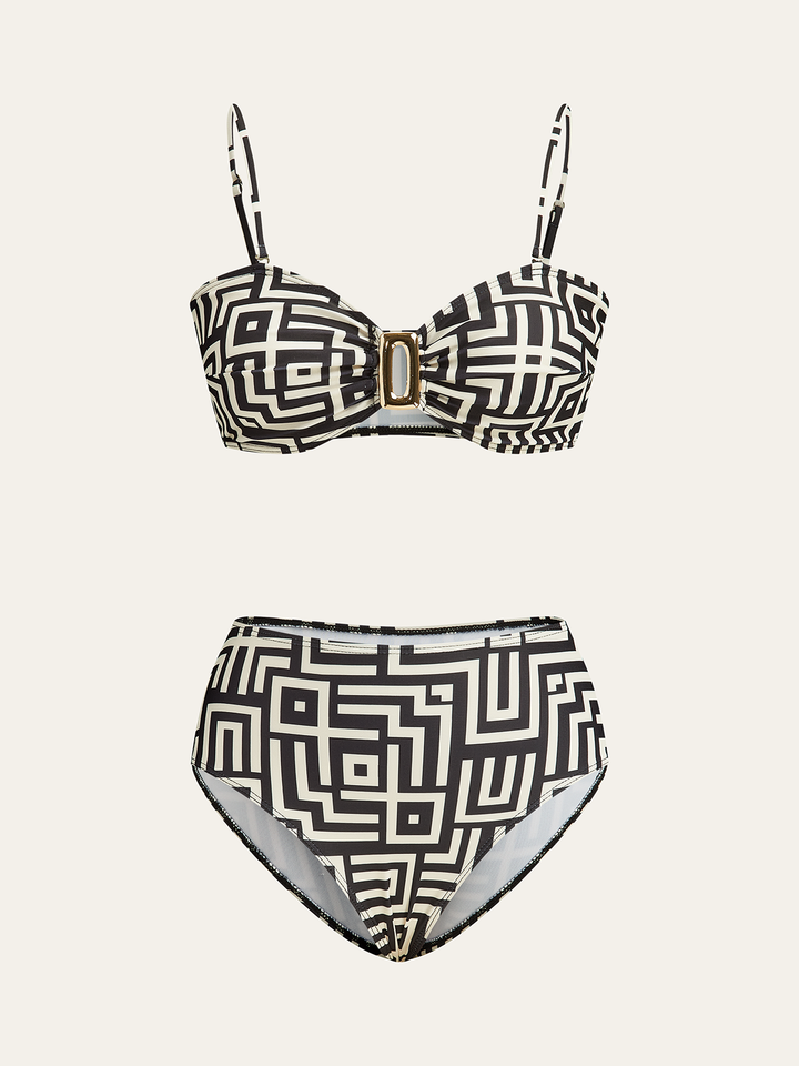 Geometric Print Bikini Set
