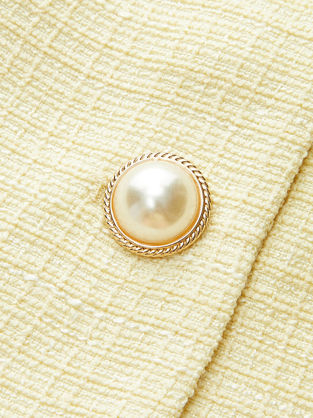 Pearl Button Tweed Vest and Shorts Set