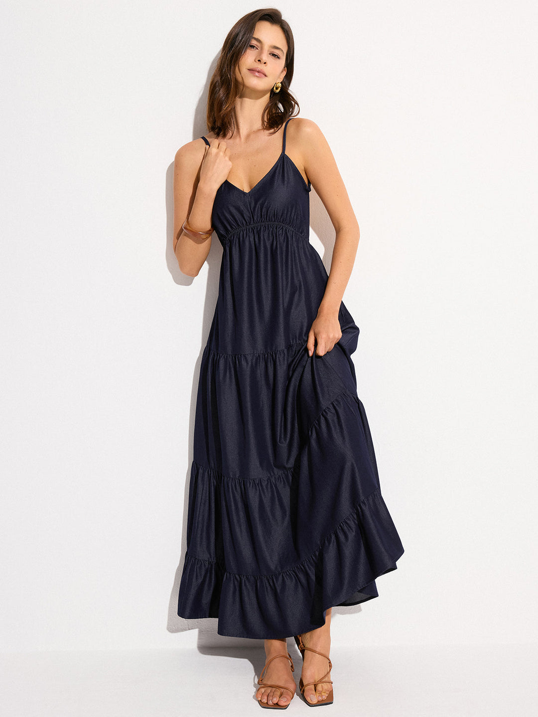 Backless Tiered Maxi Dress