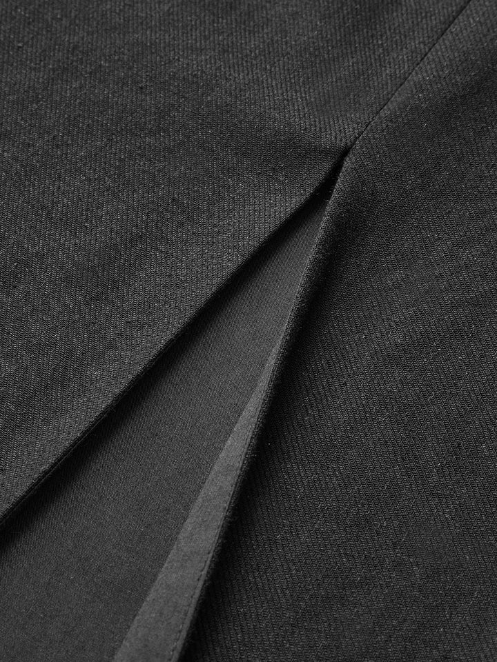 Contrast Trim Skirt Set