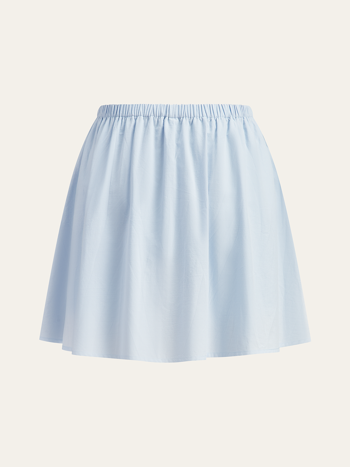 Halter Neck Top and Drawstring Skirt Set