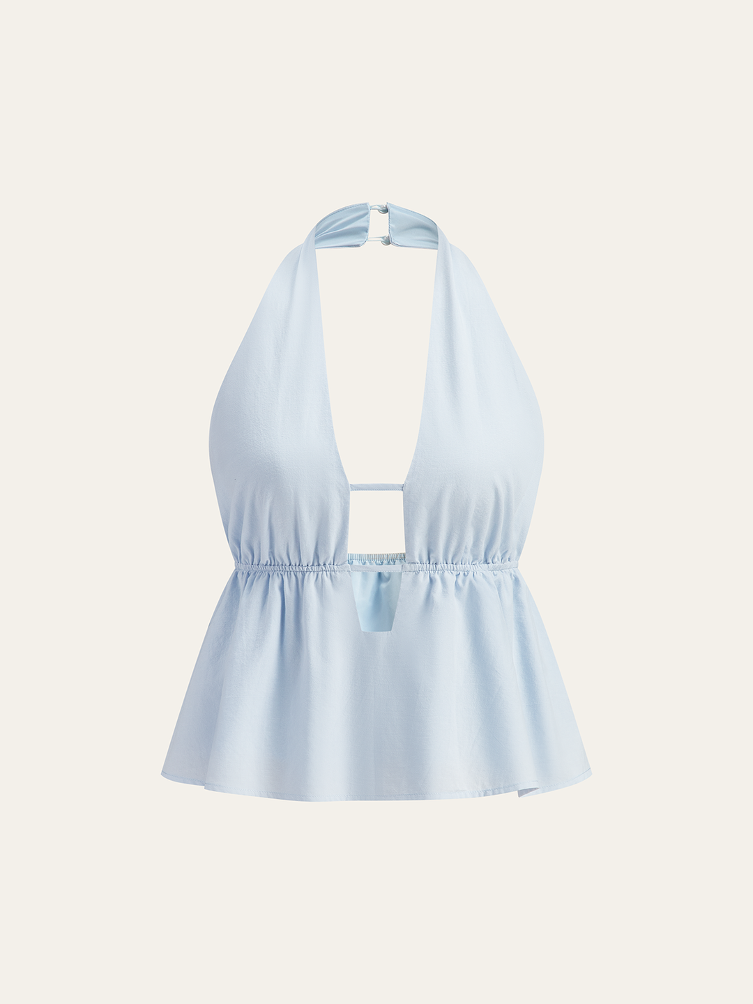 Halter Neck Top and Drawstring Skirt Set