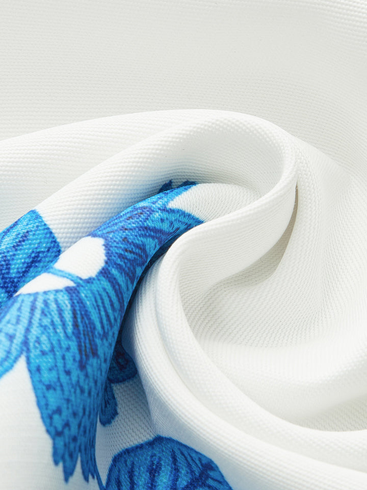 Bow Back Print Midi Dress