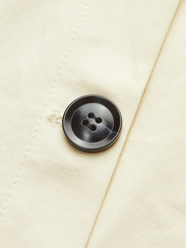 Pocketed Button-Front Midi Skirt