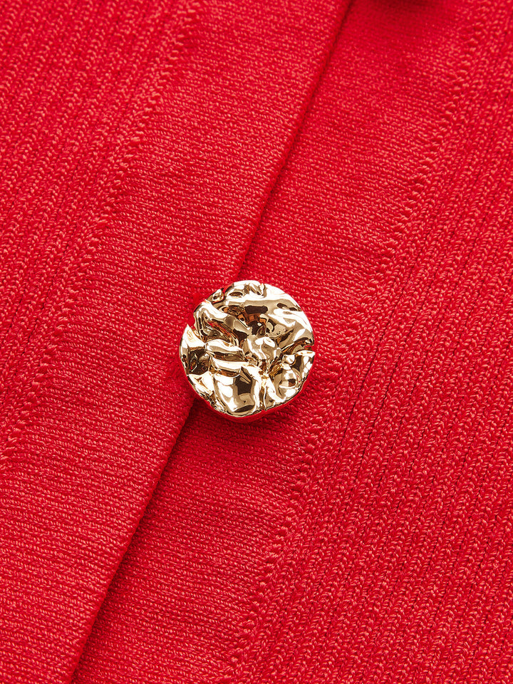 V-Neck Button Down Knitted Vest