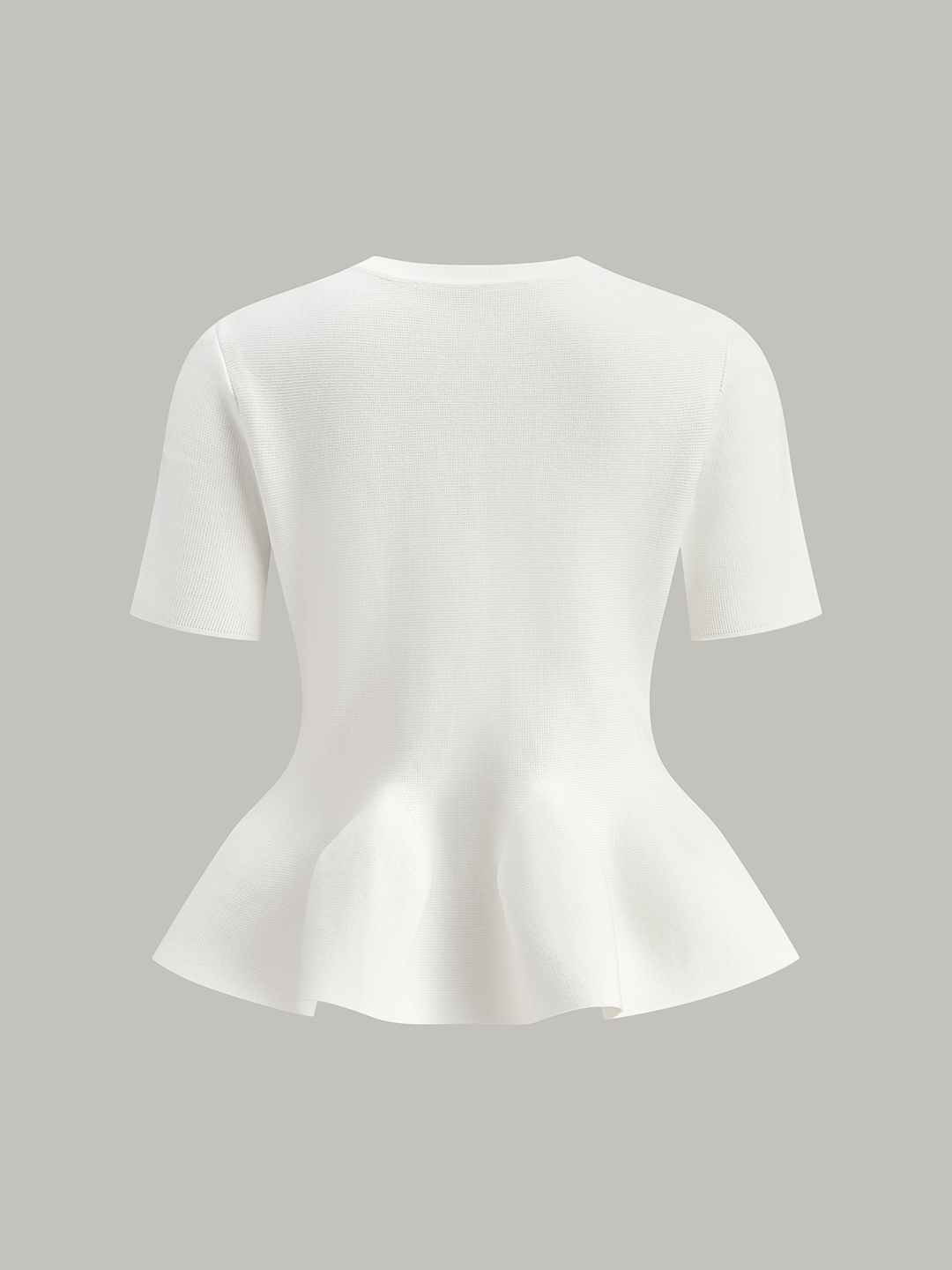 Short-Sleeved Peplum Cardigan