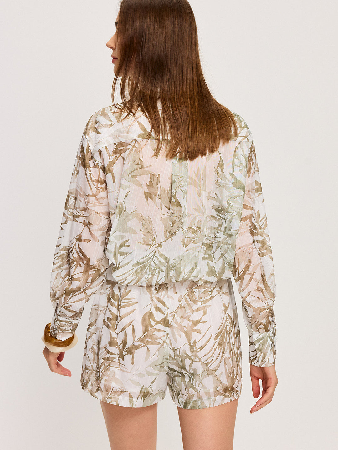 Leaf Printed Shorts Set