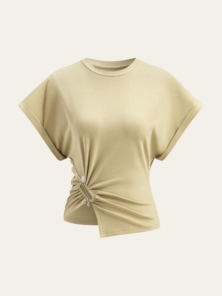 Asymmetrical Ruched Top