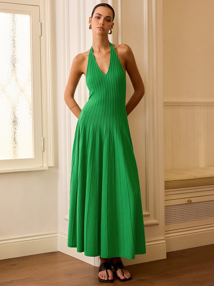 Knit Halter Maxi Dress