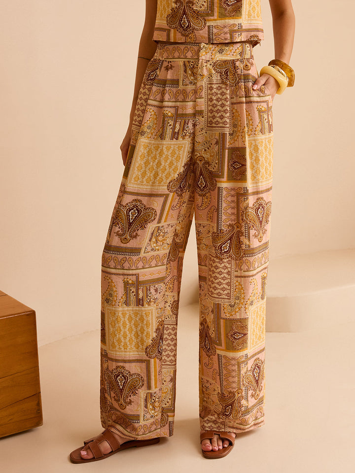 Ethnic Print Pants Set