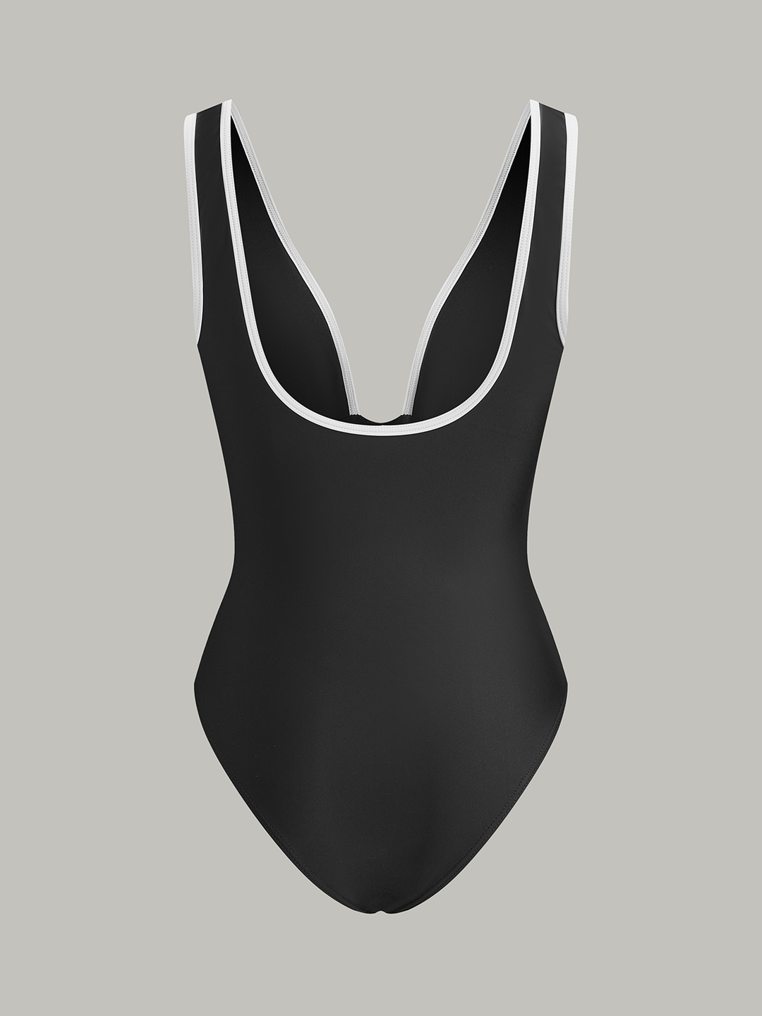 Deep V-Neck Ruched One-Piece Swimsuit