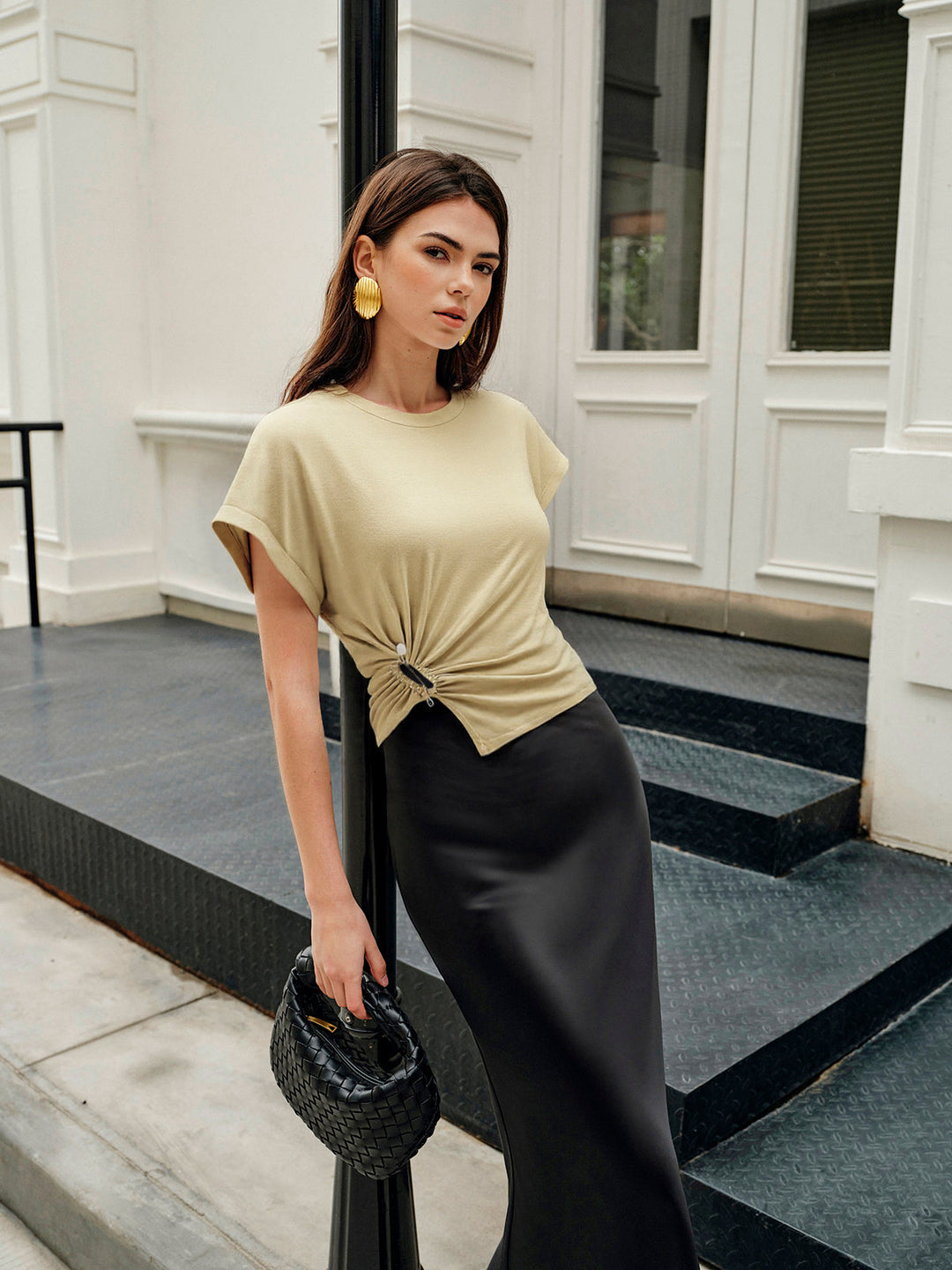 Asymmetrical Ruched Top