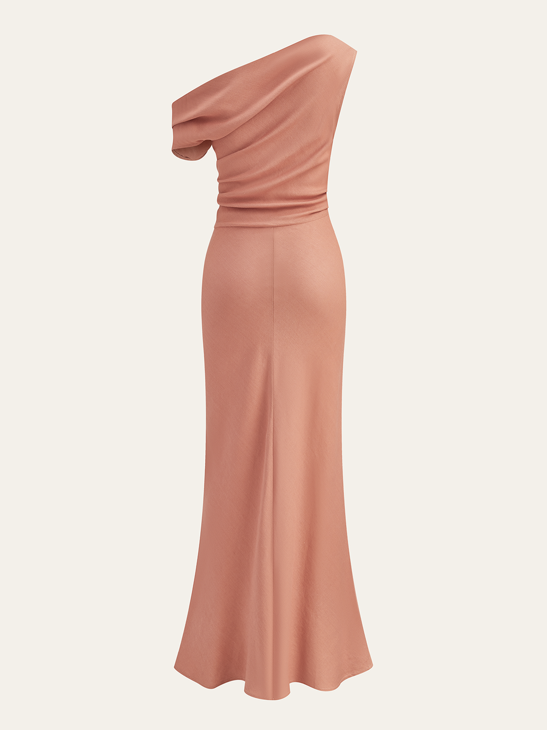 One-Shoulder Draped Maxi Dress