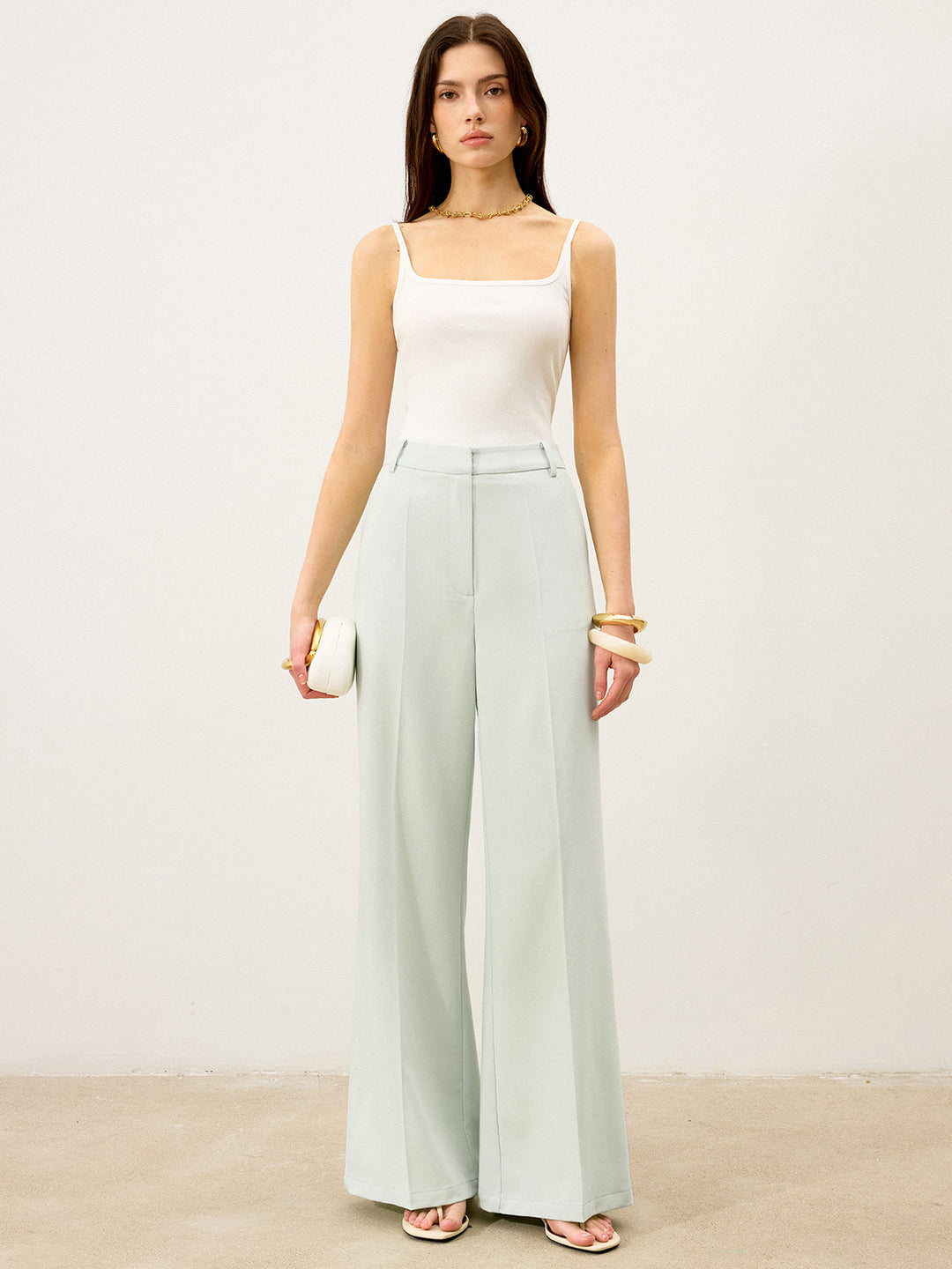 High-Waisted Wide-Leg Pants