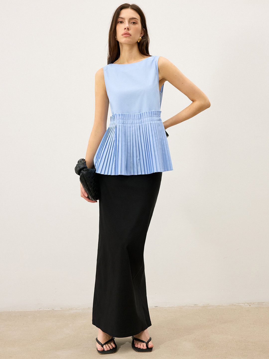 Pleated Hem Tank Top