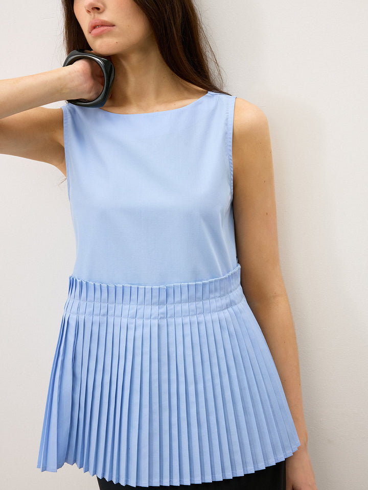 Pleated Hem Tank Top