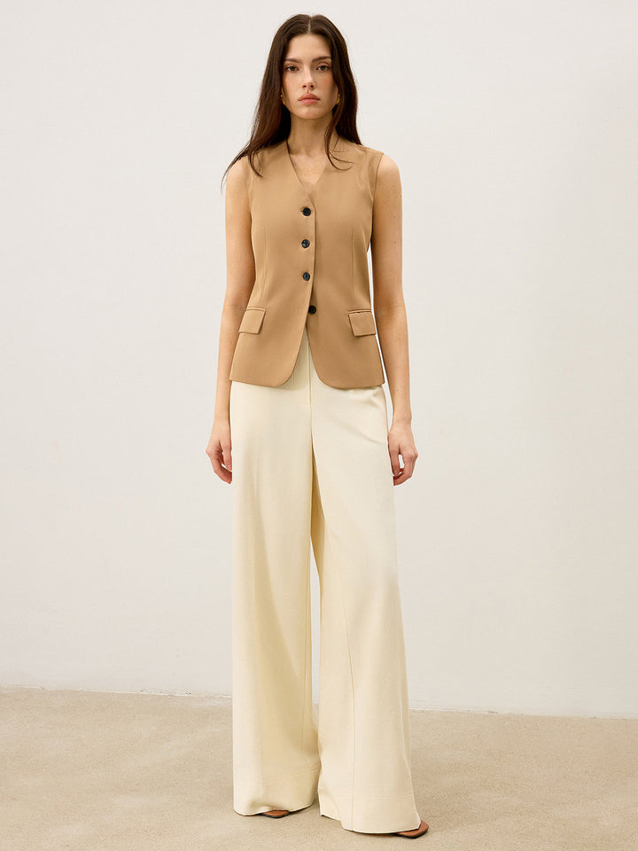 Pocketed Wide-Leg Pants