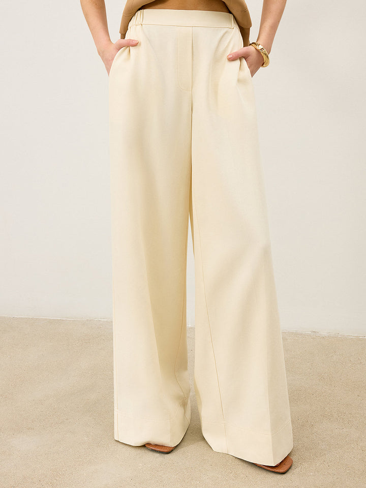 Pocketed Wide-Leg Pants