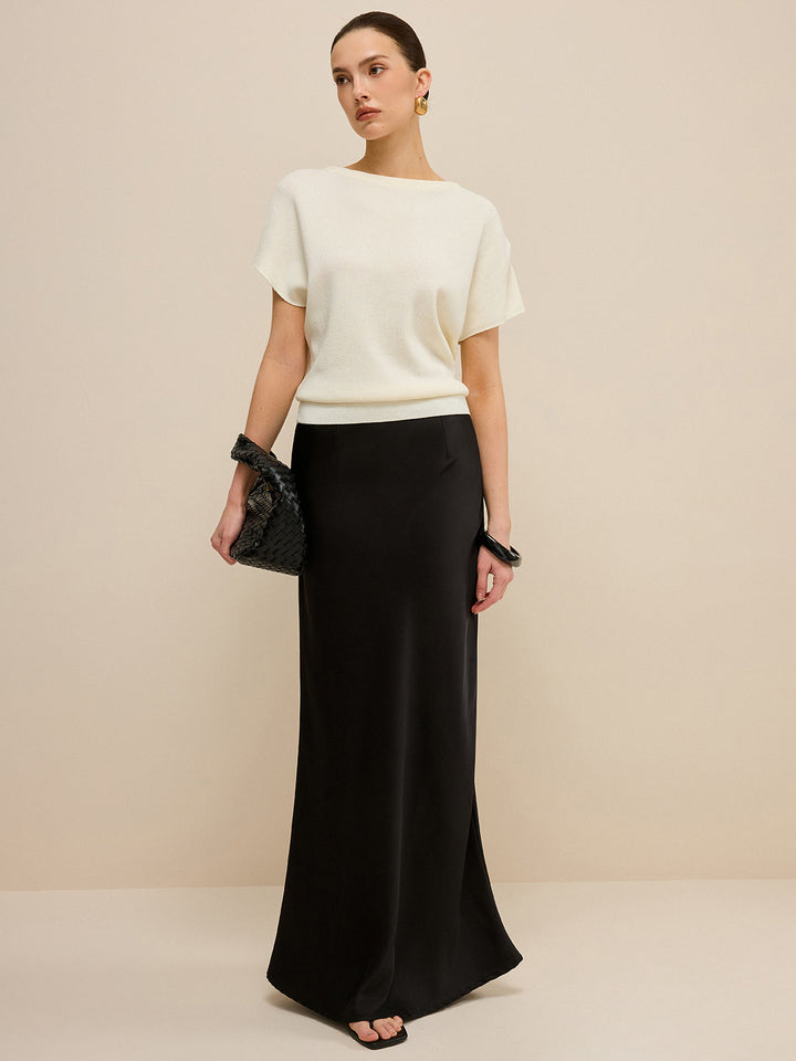 Elasticized Hem Knit Top