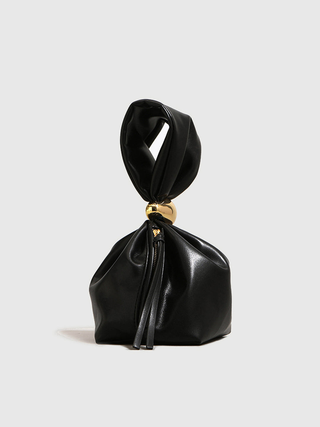 Simple Oval-Ring Drawstring Bucket Bag