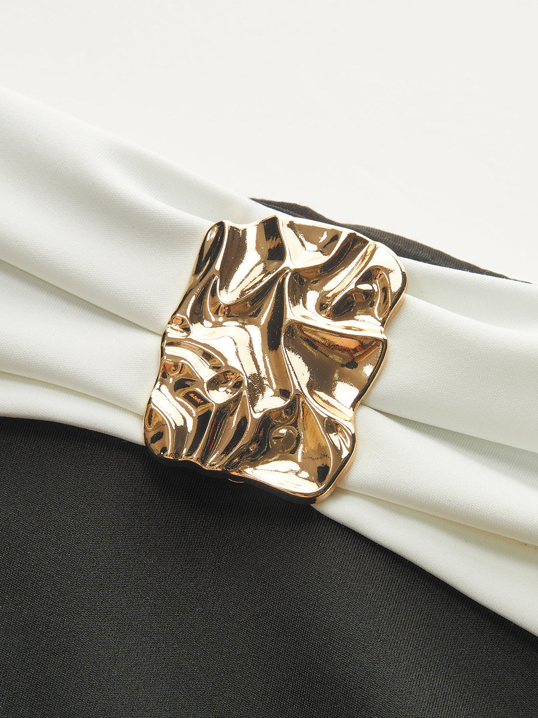 Metal Decor Off-Shoulder Bodysuit