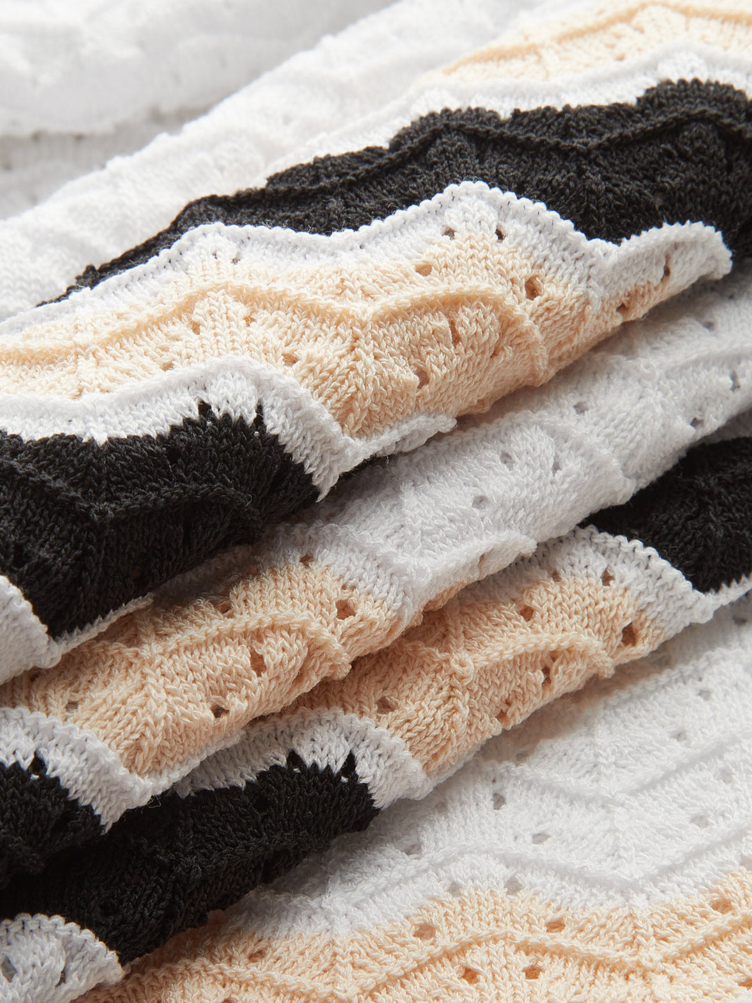 Striped Hem Knit Maxi Skirt