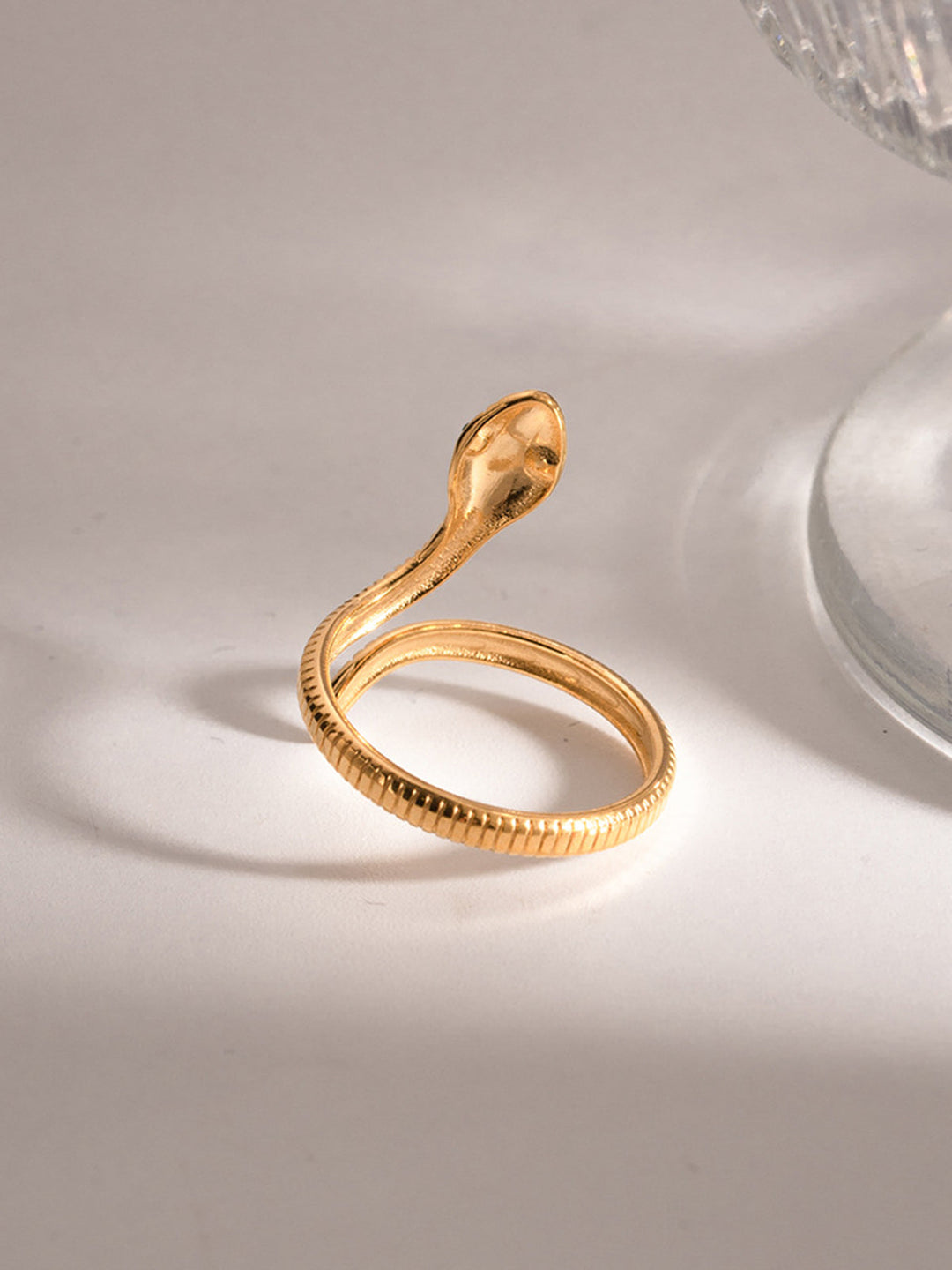 Gold-Toned Snake-Shaped Ring