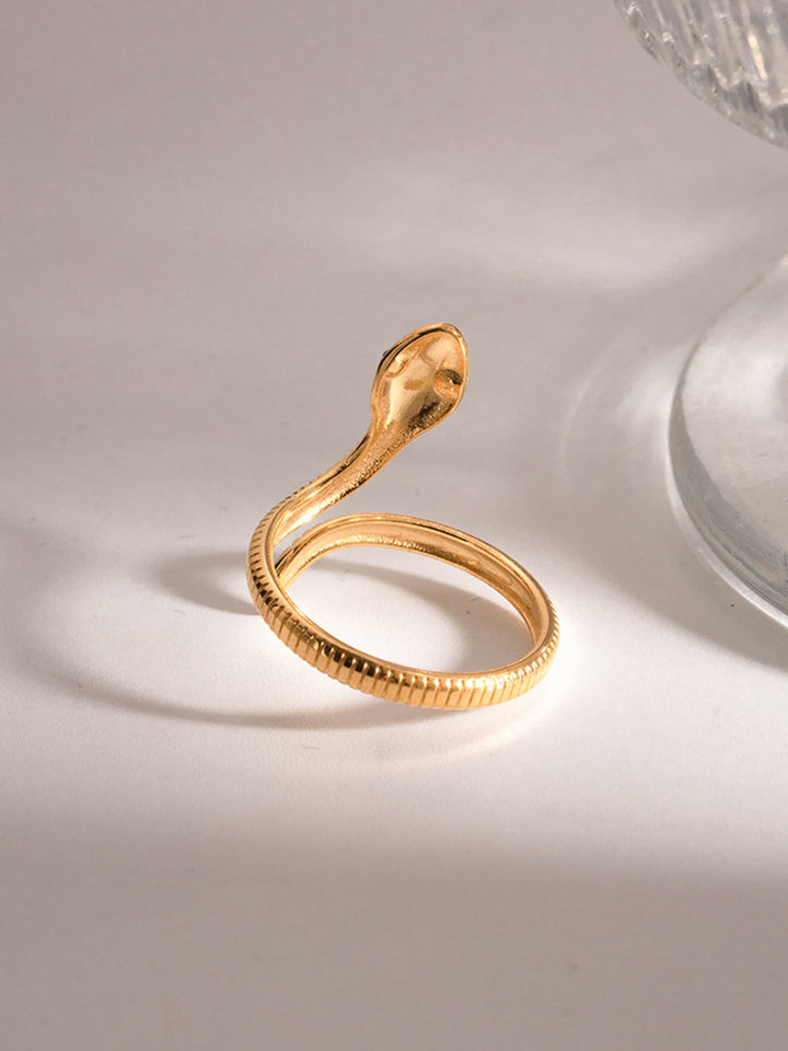 Gold-Toned Snake-Shaped Ring