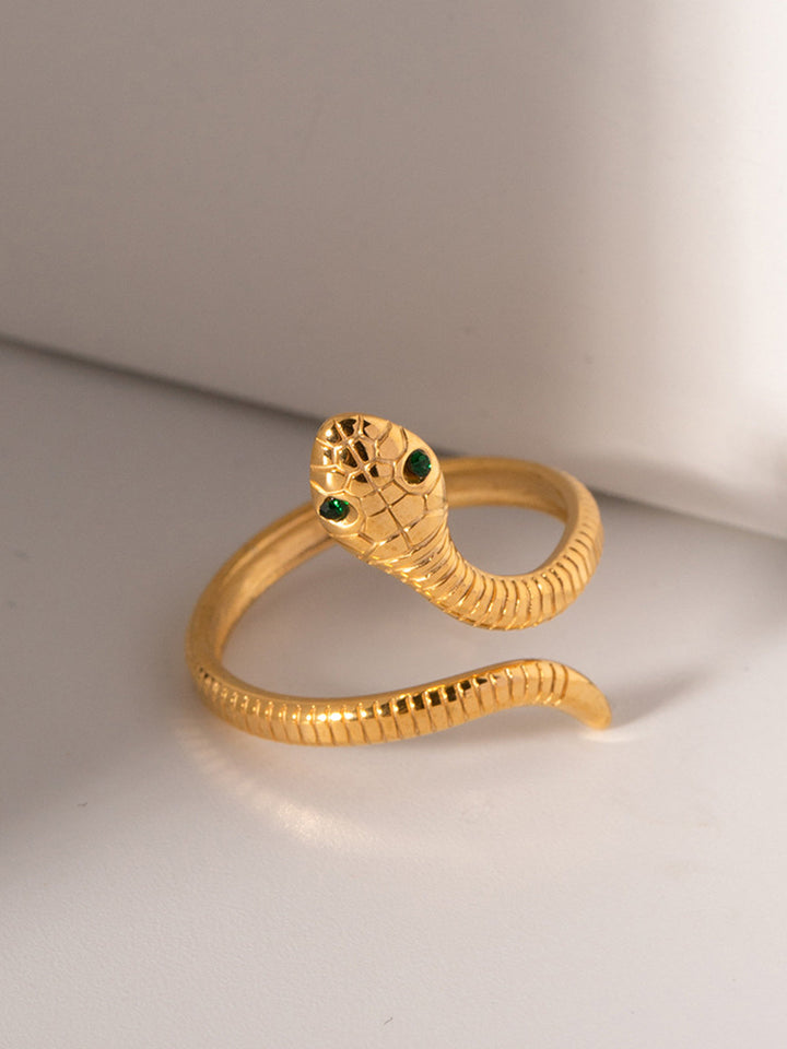 Gold-Toned Snake-Shaped Ring