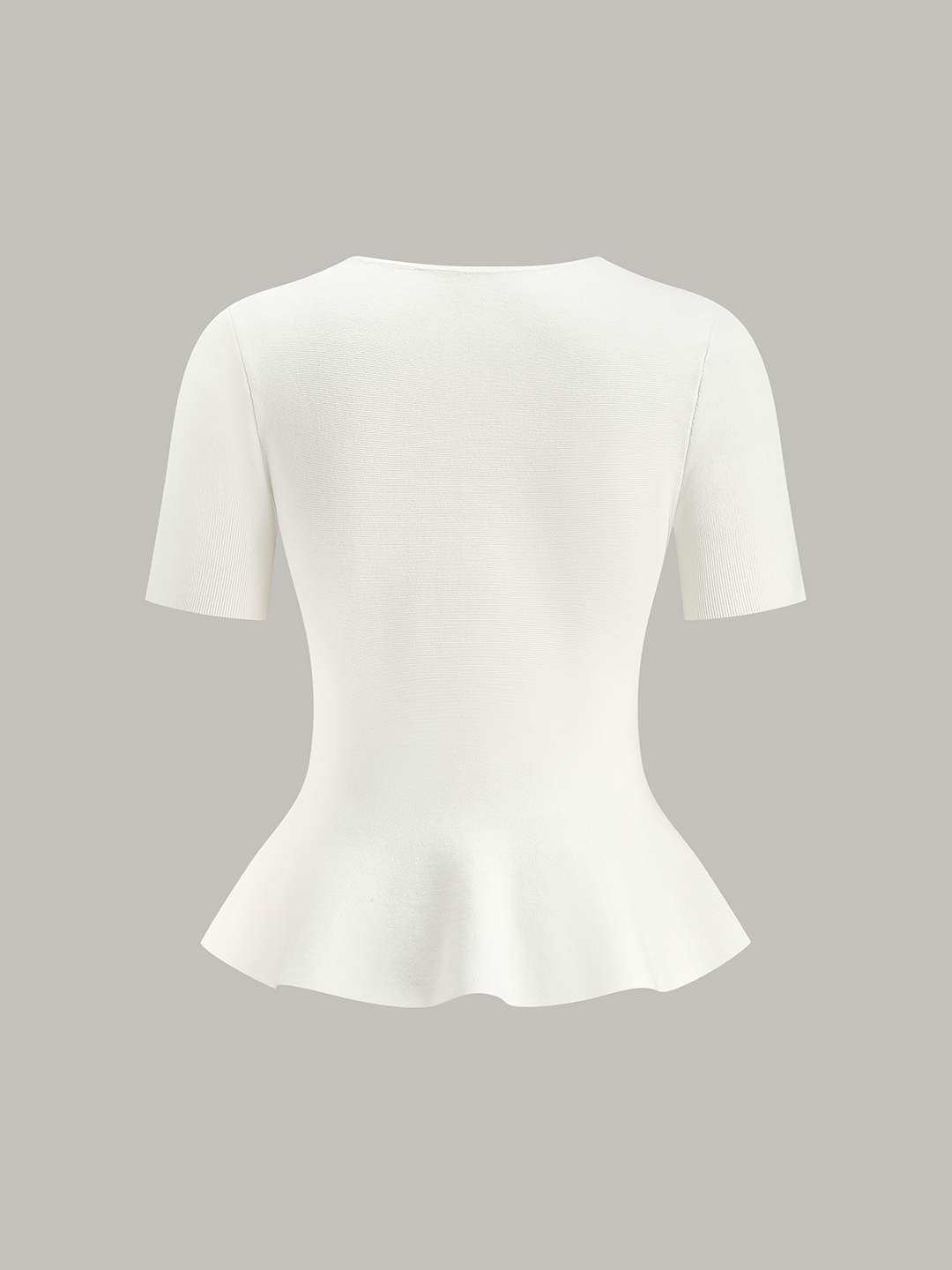 Bow-Knot Peplum Knit Top