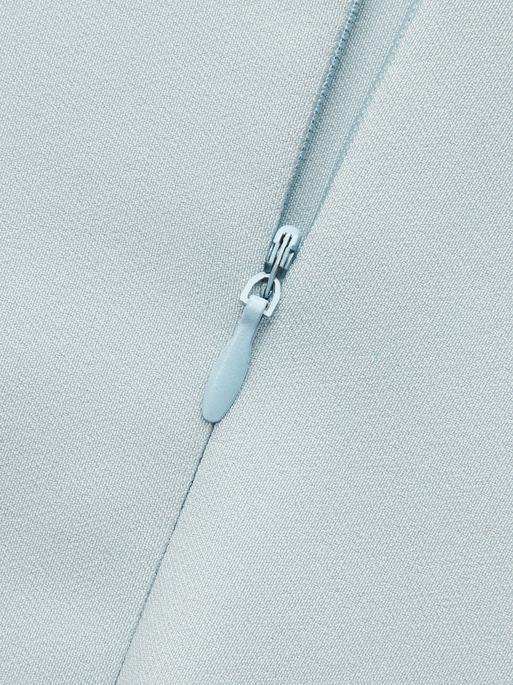 Color Block Strapless Maxi Dress