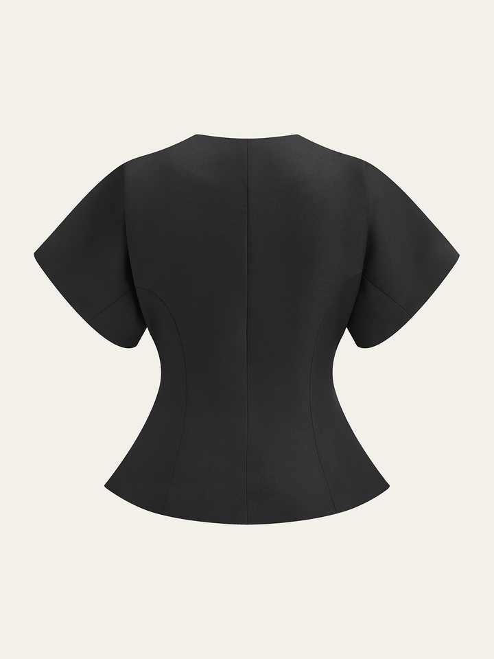 V-Neck Peplum Top