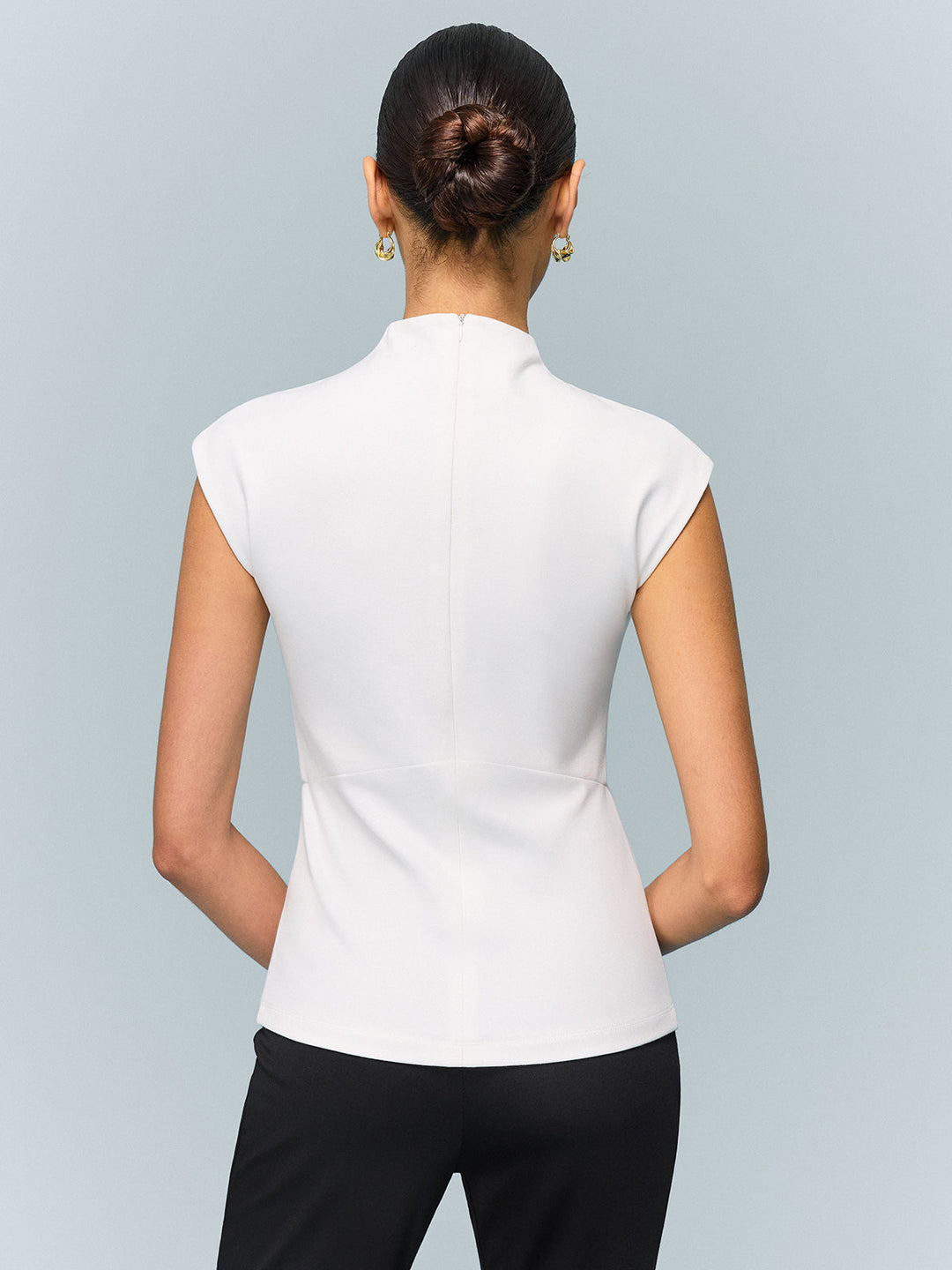 Mock Neck Corset Top