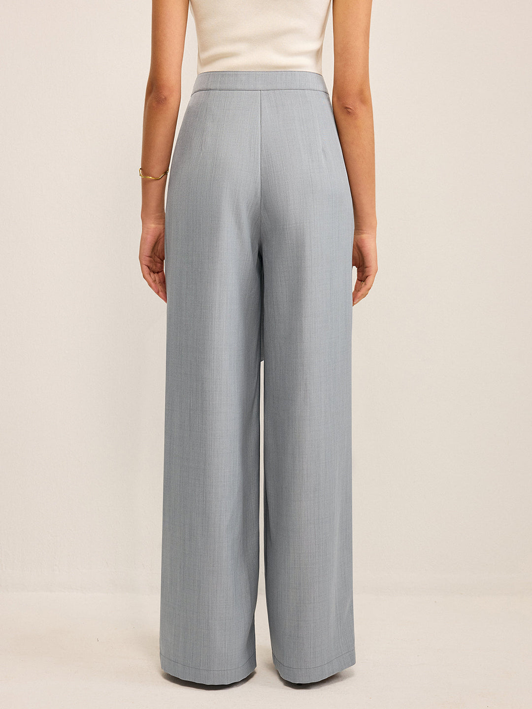 Pleated Wide-Leg Pants